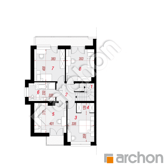 Проект дома ARCHON+ Вилла Юлия (АБ) План першого поверху