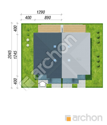 Проєкт будинку ARCHON+ Вілла Юлія (АБ) Ситуація