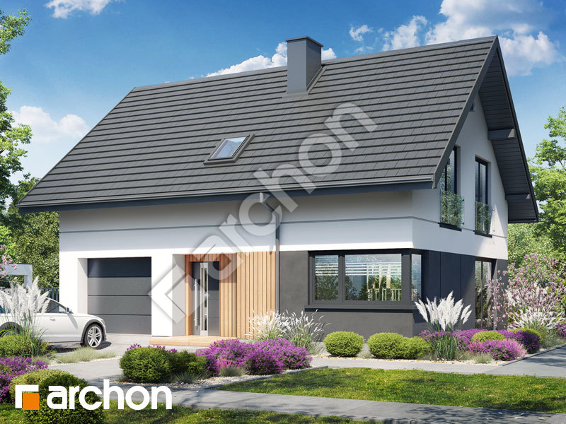 Проект будинку ARCHON+ Будинок у фрезіях 2 (Г2) Вид 1
