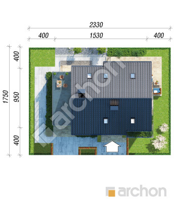 Проект дома ARCHON+ Дом в яблонках 4 (Г) Ситуація