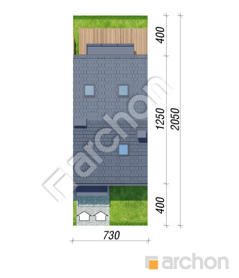 Проект дома ARCHON+ Дом в фиалках 2 (Р2С) вер.2 Ситуація