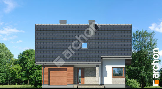 Передній фасад Будинок в яблонках 9