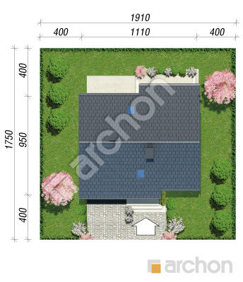 Проєкт будинку ARCHON+ Будинок в яблонках 9 Ситуація