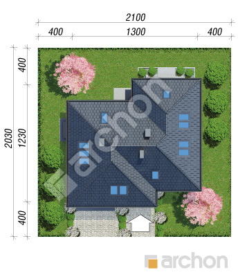Проєкт будинку ARCHON+ Будинок в каттлеях Ситуація