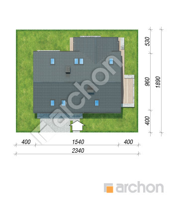 Проект дома ARCHON+ Дом в аурорах 8 (Г2) Ситуація