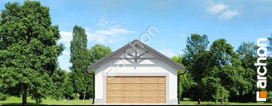 Передний фасад Г6б - Двухместный гараж вер.2