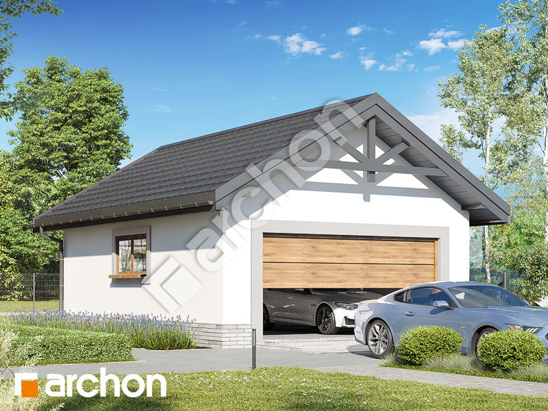 Проект будинку ARCHON+ Г6б - Двомісний гараж вер.2 Вид 1