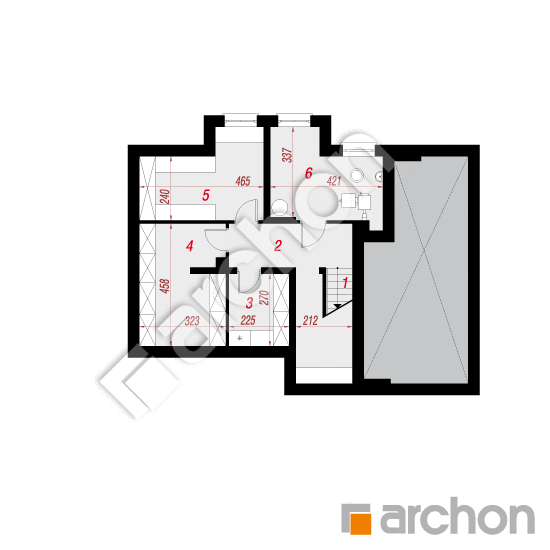 Проект будинку ARCHON+ Будинок в герміні 3 (П) План підвалу