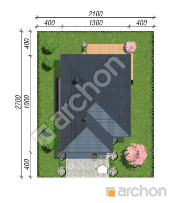 Проект дома ARCHON+ Дом в пионах 2 (Г2E) Ситуація