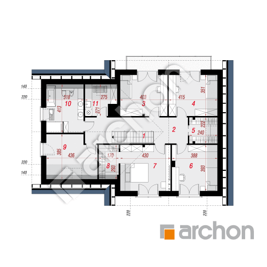 Проект дома ARCHON+ Дом в орлишках 2 (Г2) План мансандри