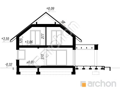 Проект дома ARCHON+ Дом в чемпионах Розріз будинку