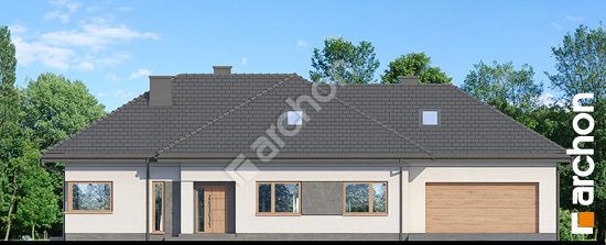 Передний фасад Дом в сантолинах 5 (Г2)