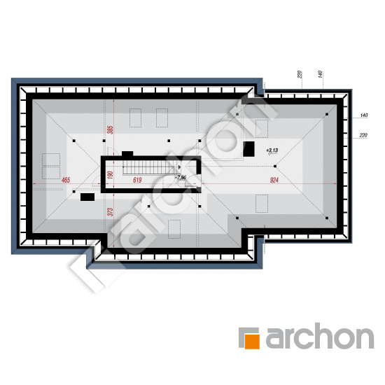 Проект будинку ARCHON+ Будинок в сантолінах 5 (Г2) План мансандри