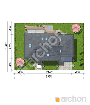 Проект дома ARCHON+ Дом в сантолинах 5 (Г2) Ситуація