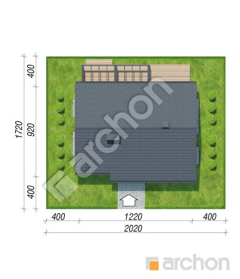 Проєкт будинку ARCHON+ Будинок під липкою 2 (П) вер. 2 Ситуація