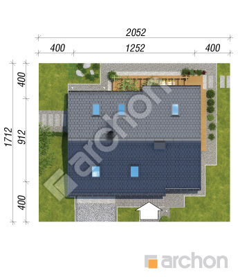 Проєкт будинку ARCHON+ Будинок Мініатюрка 2 (Н) вер.2 Ситуація