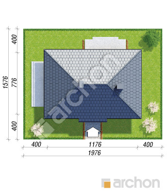 Проект дома ARCHON+ Дом в майовках вер. 2 Ситуація