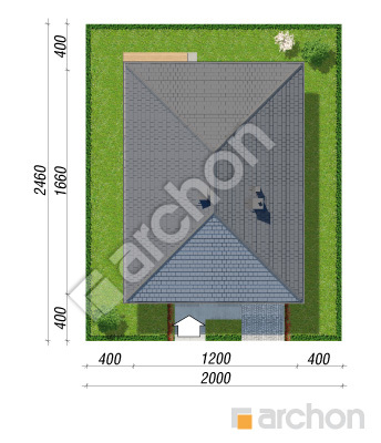 Проект дома ARCHON+ Дом в хакетиях (Е) Ситуація