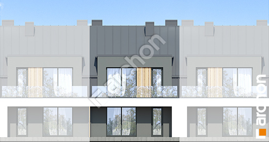 Дворовой фасад Дом в фиалках 7 (Р2С) вер.2 