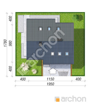 Проєкт будинку ARCHON+ Будинок в журавках 7 (Т) Ситуація
