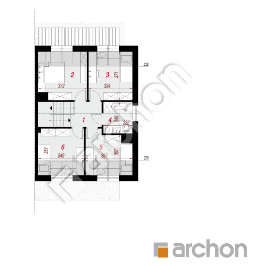 Проект дома ARCHON+ Дом в нарциссах 2 (Б) План мансандри
