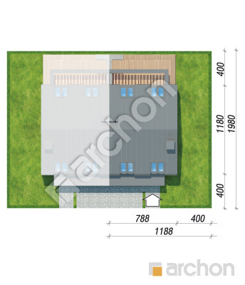 Проєкт будинку ARCHON+ Будинок в нарцисах 2 (Б) Ситуація