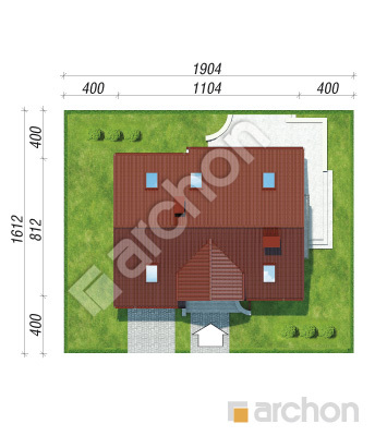 Проект дома ARCHON+ Дом в портулаках вер.3 Ситуація