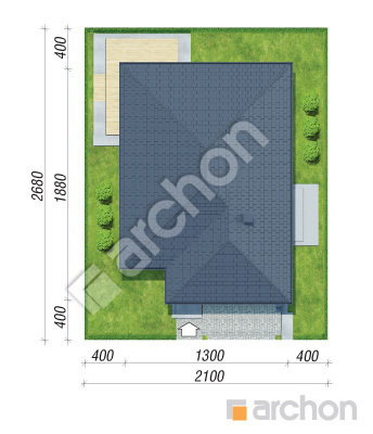 Проект дома ARCHON+ Дом в ренклодах 15 (Г2Е) ВИЭ Ситуація