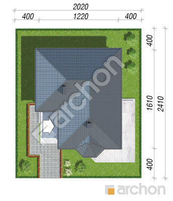 Проєкт будинку ARCHON+ Будинок в дикоросах 2 вер.2 Ситуація