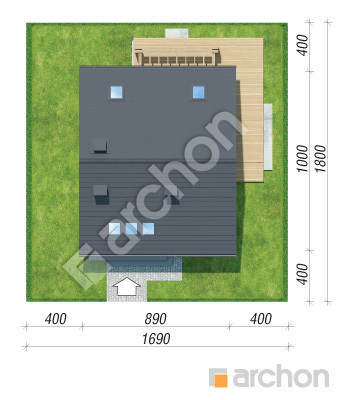 Проєкт будинку ARCHON+ Будинок в кринках Ситуація