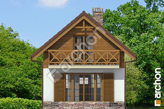 Дворовой фасад Летний домик в крокусах вер.2