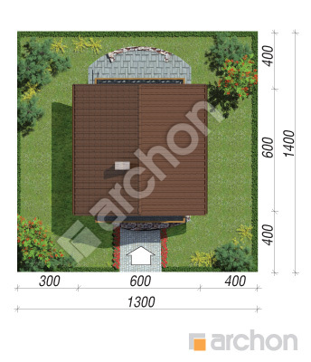 Проєкт будинку ARCHON+ Літній будиночок в крокусах вер.2 Ситуація