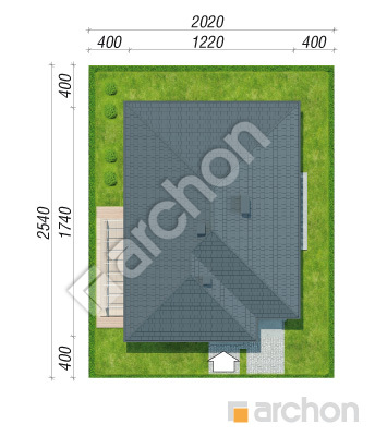 Проект дома ARCHON+ Дом в сирени 8 (Г) Ситуація