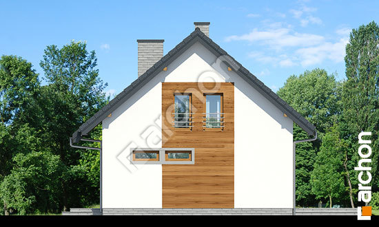 Боковой фасад Дом в бруснике 4