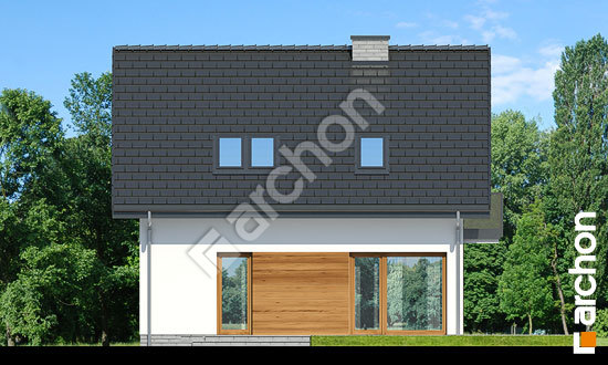 Дворовой фасад Дом в бруснике 4