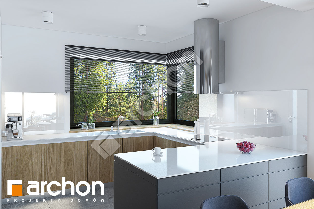 Проект будинку ARCHON+ Будинок у гвоздиках 3 візуалізація кухні 1 від 1