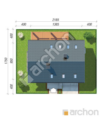 Проект дома ARCHON+ Дом в гвоздиках 3 Ситуація