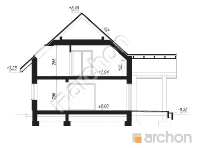 Проект дома ARCHON+ Дом в люцерне 11 Розріз будинку