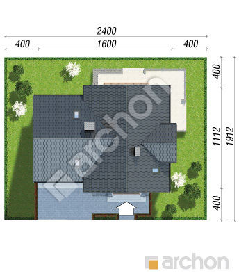 Проєкт будинку ARCHON+ Будинок в абрикосах 2 (Г2) Ситуація
