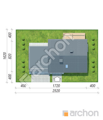 Проект дома ARCHON+ Дом в хлорофитуме 19 (Г2П) Ситуація