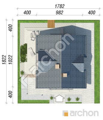 Проєкт будинку ARCHON+ Будинок в рододендронах 5 (ВНТ) Ситуація