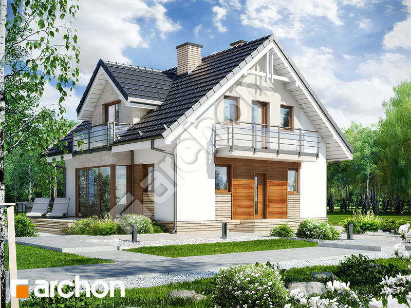 Проект будинку ARCHON+ Будинок в рододендронах 5 (ВНТ) Вид 1