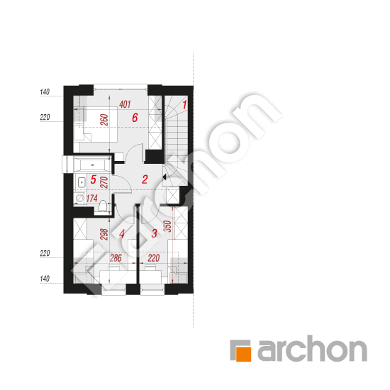 Проект будинку ARCHON+ Будинок в полині 5 (Б) План мансандри