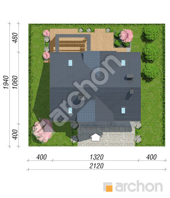Проект дома ARCHON+ Дом в коммифорах 12 Ситуація