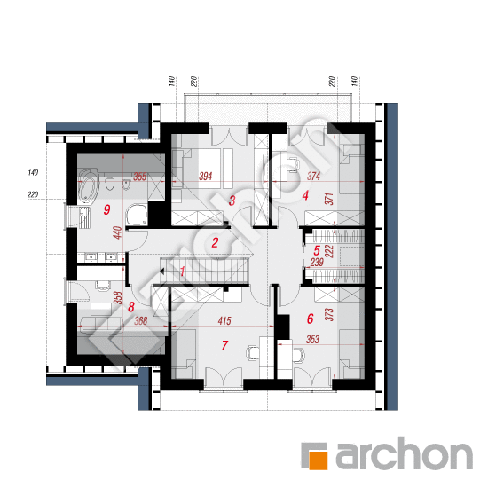 Проект дома ARCHON+ Дом в орлишках (П) План мансандри