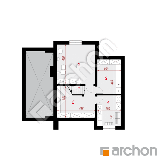 Проект будинку ARCHON+ Будинок в орлішках (П) План підвалу