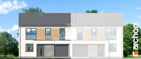 Передний фасад Дом в самшите 2 (ГБ)