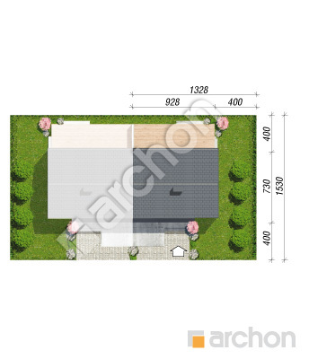 Проект дома ARCHON+ Дом в самшите 2 (ГБ) Ситуація
