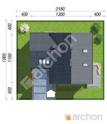Проект дома ARCHON+ Дом на поляне 3 (П) Ситуація