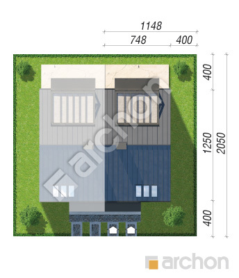 Проект дома ARCHON+ Дом в халезиях 10 (Р2Б) Ситуація